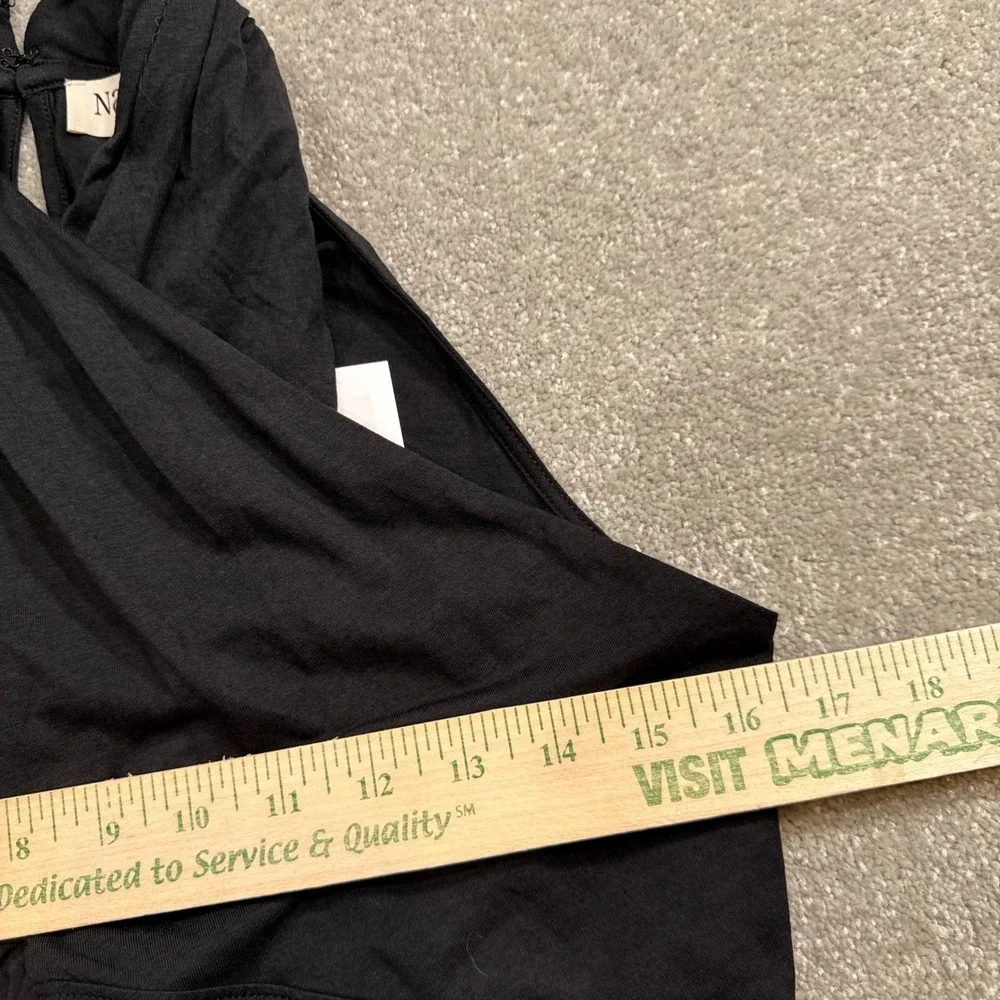 Nation LTD Hanna Halter Cross Front Top Black Pima Cotton Blend NWT M Peru Basic